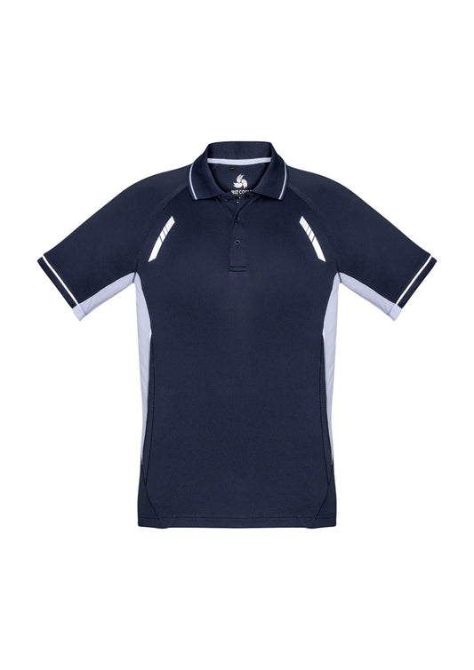 Mens Renegade Short Sleeve Polo - Navy/White/Silver