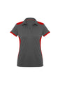 Womens Rival Short Sleeve Polo - Grey/Red