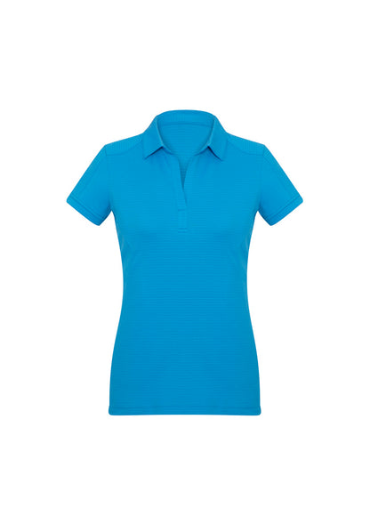 Womens Profile Short Sleeve Polo - Cyan