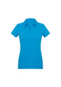 Womens Profile Short Sleeve Polo - Cyan