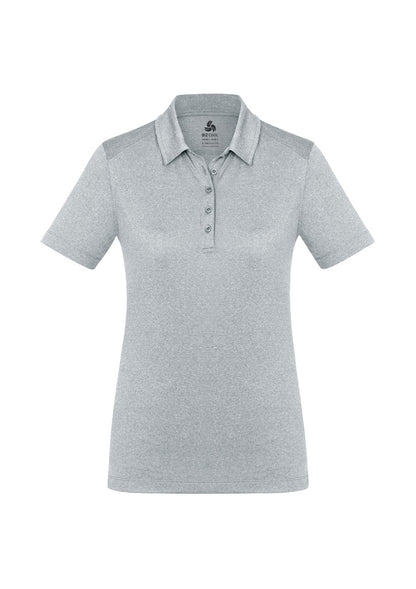 Womens Aero Short Sleeve Polo - Silver