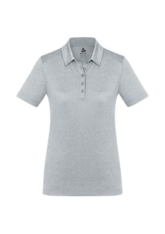 Womens Aero Short Sleeve Polo - Silver