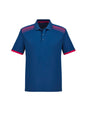 Mens Galaxy Short Sleeve Polo - Steel Blue/Magenta