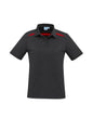 Womens Sonar Short Sleeve Polo - Black/Red