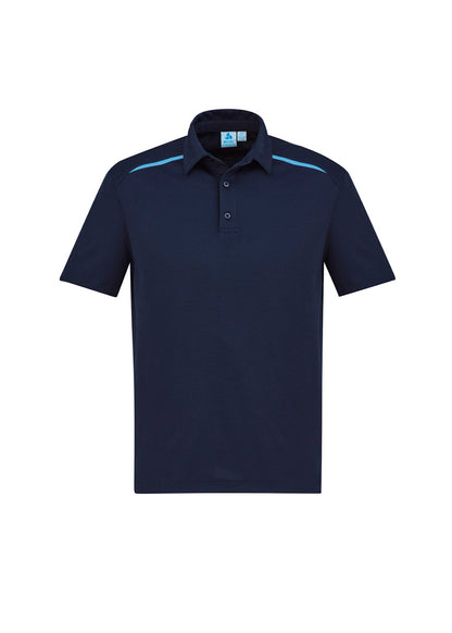 Mens Sonar Short Sleeve Polo - Navy/Sky