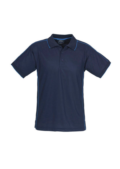 Mens Resort Short Sleeve Polo - Navy/Mid Blue
