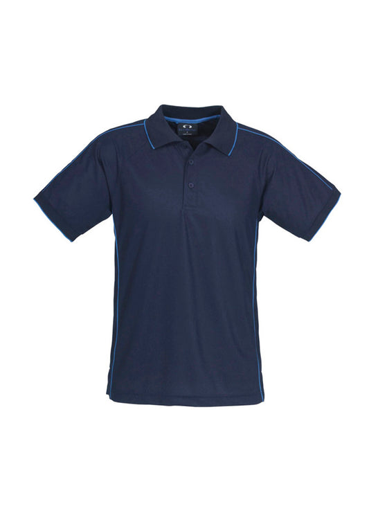Mens Resort Short Sleeve Polo - Navy/Mid Blue