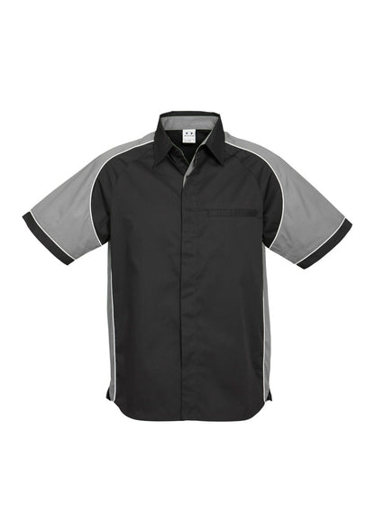 Mens Nitro Short Sleeve Shirt - Black/Grey/White