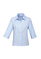Womens Luxe 3/4 Sleeve Shirt - Blue