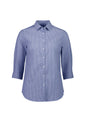 Womens Conran 3/4 Sleeve Shirt - French Blue/White