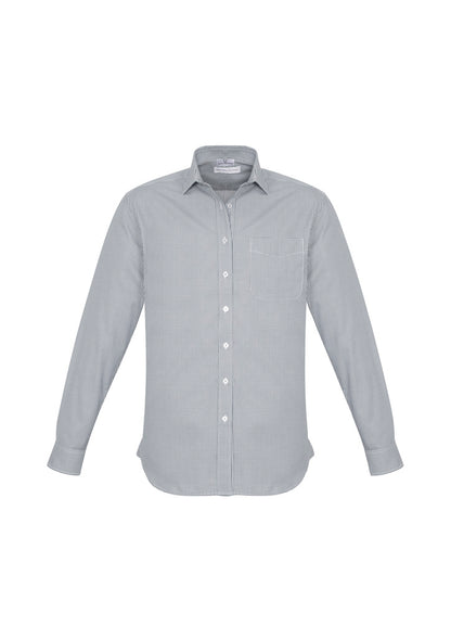 Mens Ellison Long Sleeve Shirt - Silver