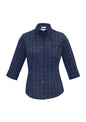 Womens Harper 3/4 Sleeve Shirt - Ink/Silver