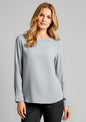 Womens Madison Boatneck Top - Silver Mist