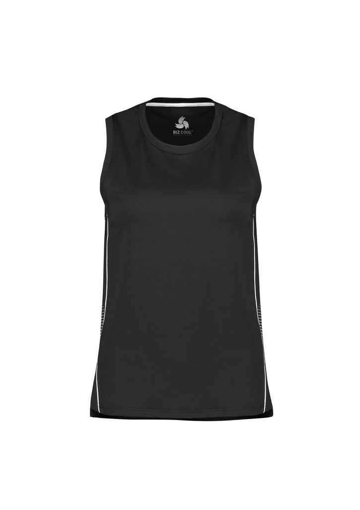 Womens Balance Singlet - Black/White