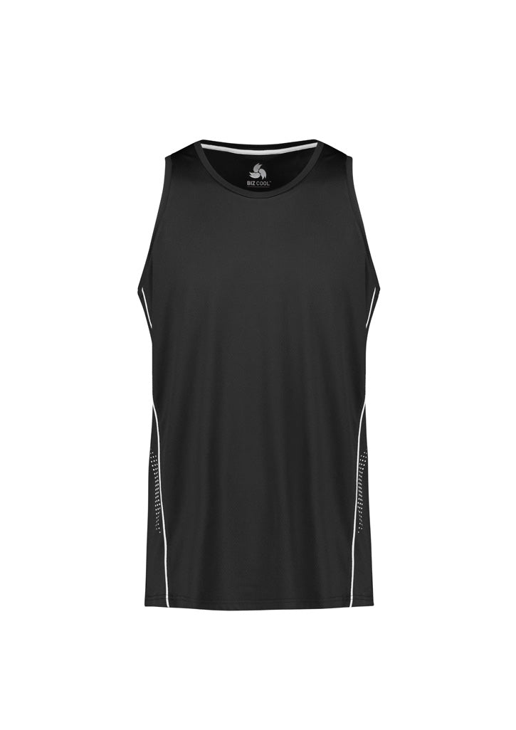Mens Balance Singlet - Black/White