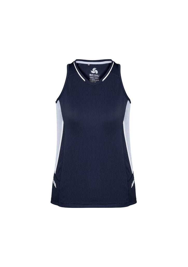 Womens Renegade Singlet - Navy/White/Silver