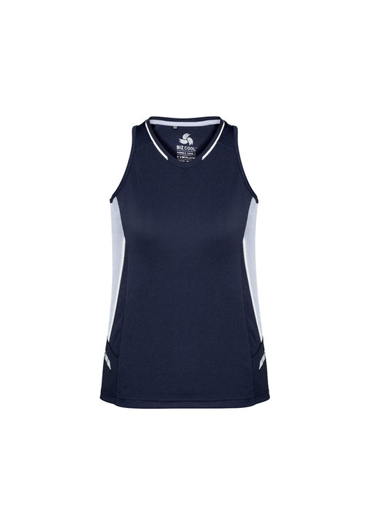 Womens Renegade Singlet - Navy/White/Silver
