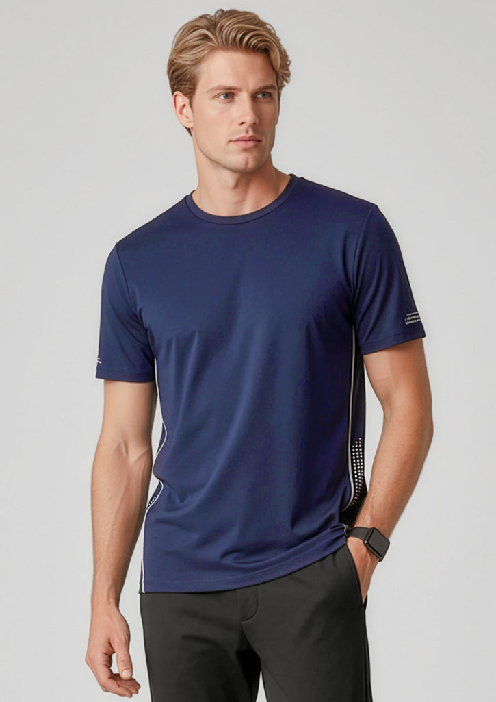 Mens Balance Short Sleeve Tee - Navy/White
