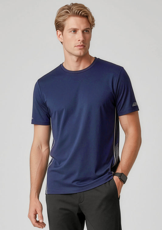 Mens Balance Short Sleeve Tee - Navy/White
