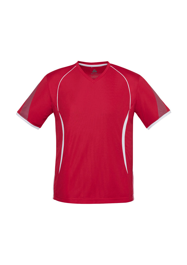 Mens Razor Short Sleeve Tee - Red/White