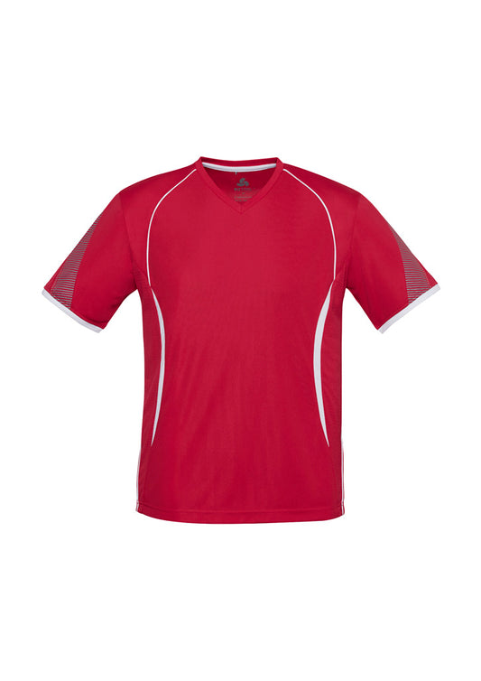 Mens Razor Short Sleeve Tee - Red/White