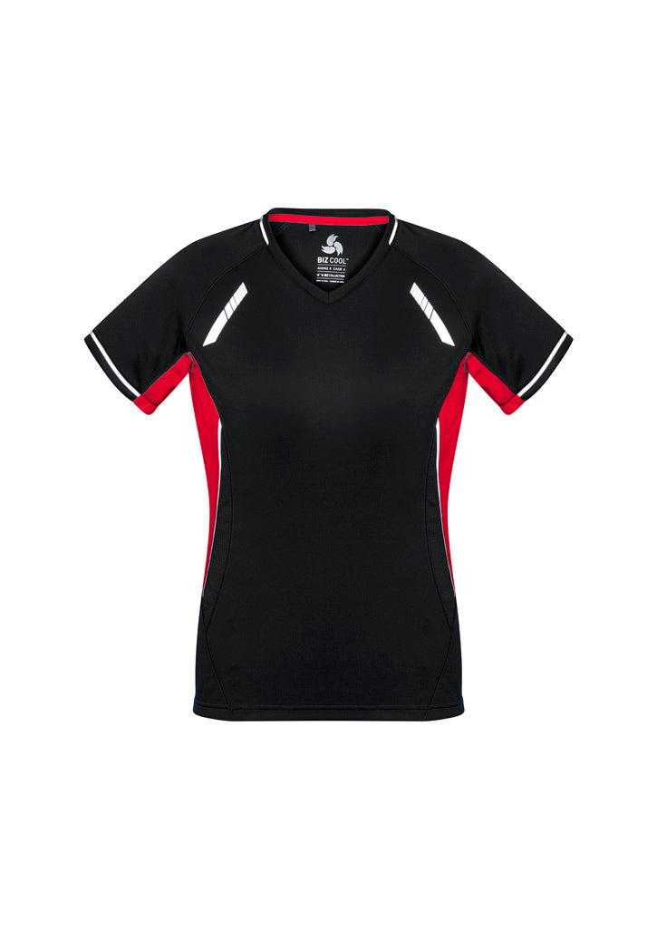Womens Renegade Short Sleeve Tee - Black/Red/Silver