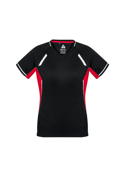 Womens Renegade Short Sleeve Tee - Black/Red/Silver