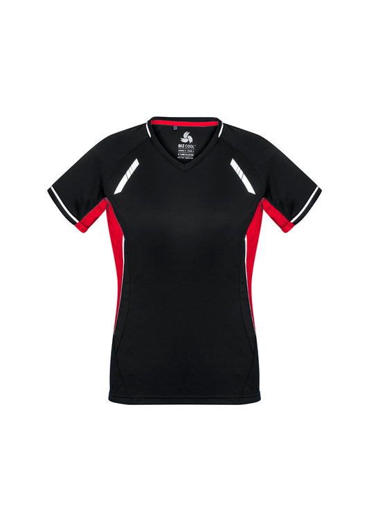 Womens Renegade Short Sleeve Tee - Black/Red/Silver
