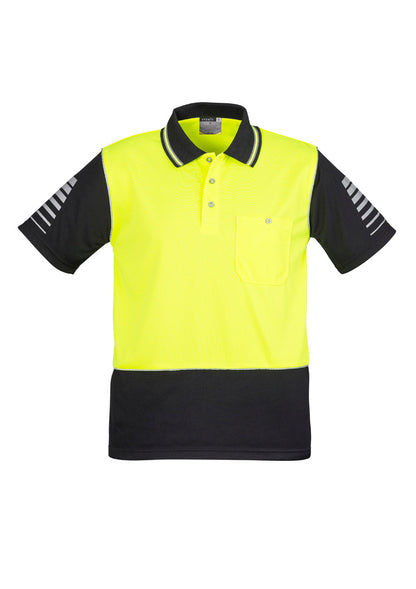 Mens Hi Vis Zone Short Sleeve Polo