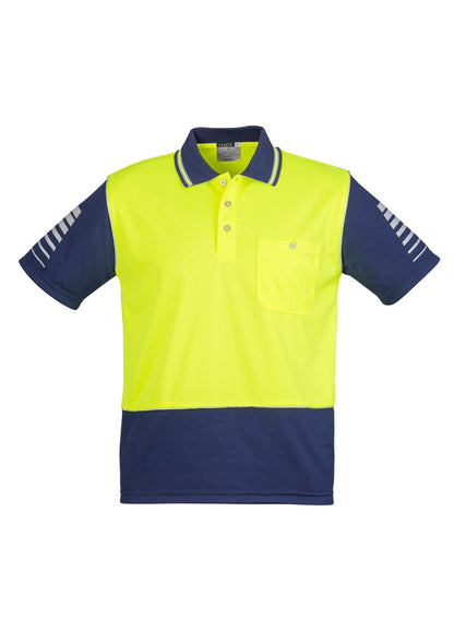 Mens Hi Vis Zone Short Sleeve Polo