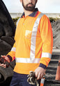 Mens TTMC-W23 Long Sleeve Polo - Orange/Navy