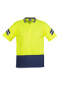 Mens Hi Vis Astro Short Sleeve Polo - Yellow/Navy