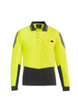 Mens Hi Vis Flux Long Sleeve Polo
