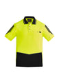 Mens Hi Vis Flux Short Sleeve Polo - Yellow/Black