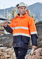 Mens Hi Vis Basic 4 In 1 Waterproof Jacket - Orange/Navy