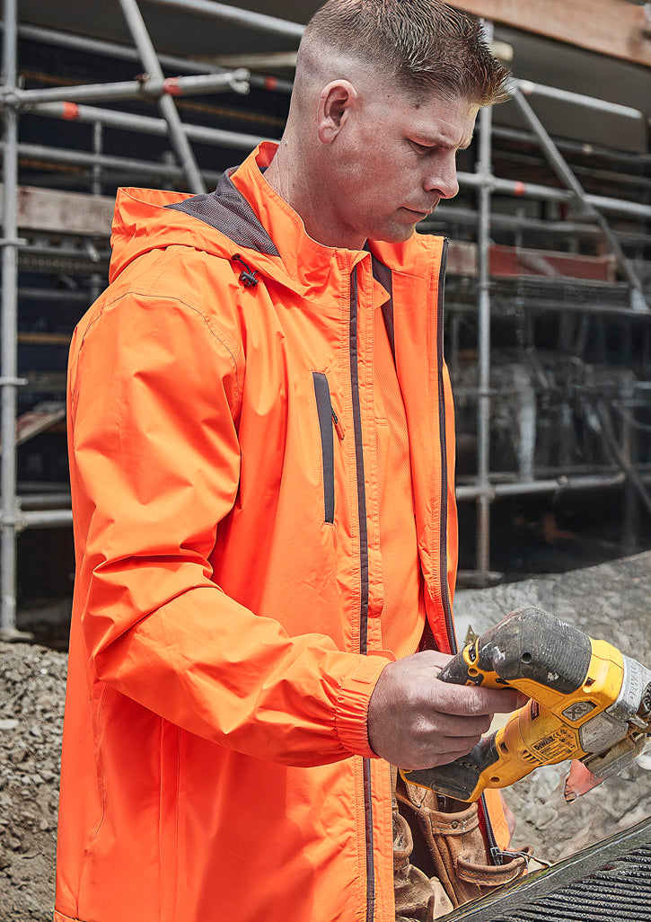 Unisex Super Light Packable Rain Jacket - Orange