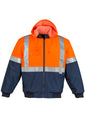 Mens Hi Vis Quilted Flying Jacket - Orange/Navy