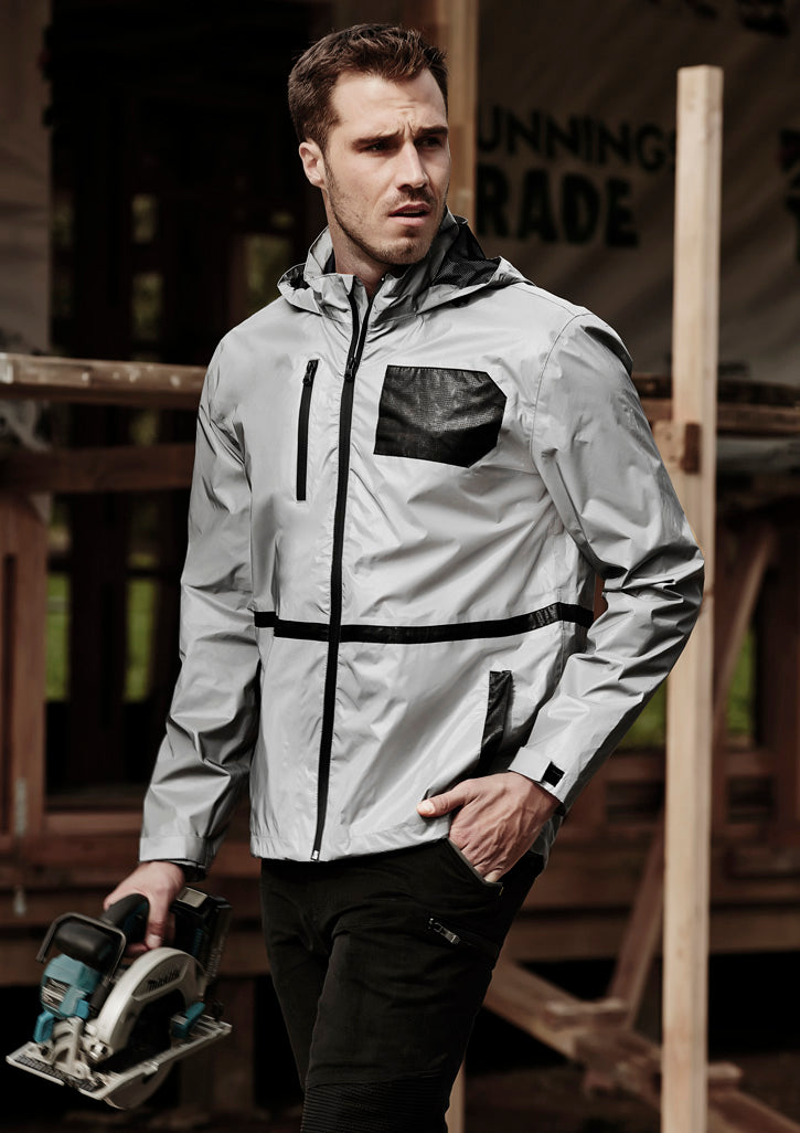 Unisex Streetworx Reflective Waterproof Jacket - Reflective Silver