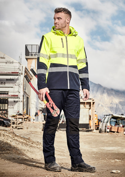 Unisex Streetworx 2 In 1 Stretch Softshell Jacket - Yellow/Navy