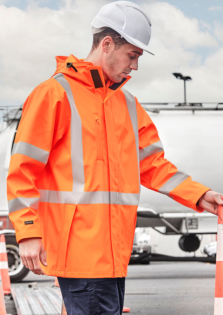 Mens TTMC-W23 Hi Vis X Back Heavy Duty Waterproof Jacket - Orange