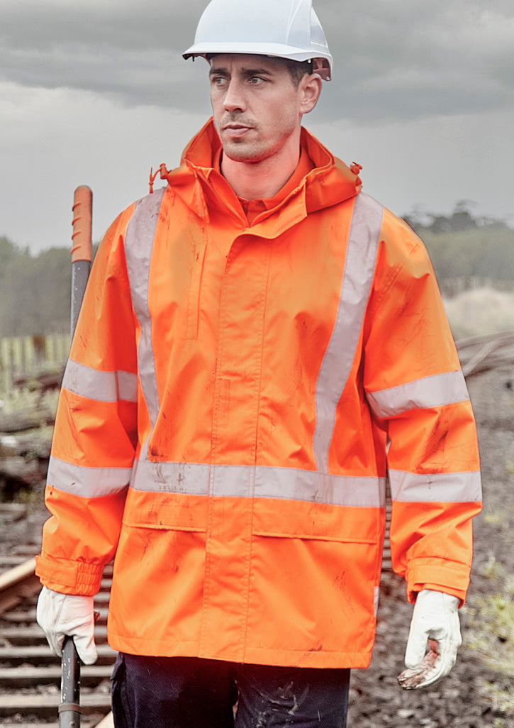 Mens TTMC-W23 Hi Vis X Back Ultralite Waterproof Jacket - Orange