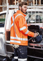 Unisex Hi Vis X Back 2 In 1 Softshell Jacket - Orange