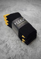 Bamboo Work Socks (3 Pack) - Black/Yellow