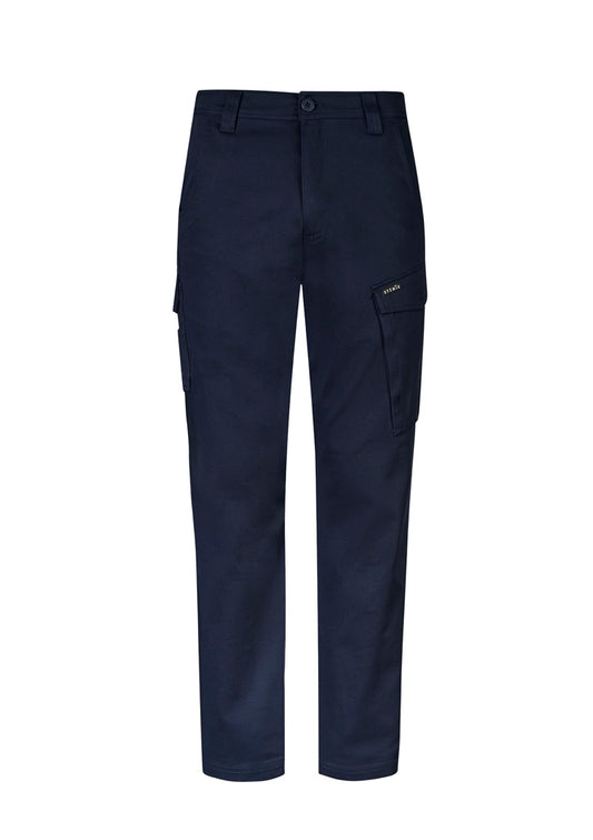 Mens Essential Basic Stretch Cargo Pant - Navy