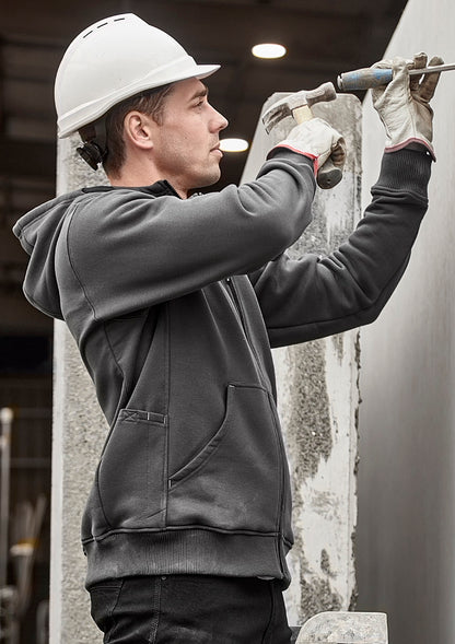 Unisex Zip Front Multi-Pocket Hoodie