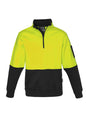 Unisex Hi Vis 1/2 Zip Pullover - Yellow/Black