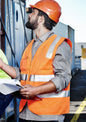 Unisex Hi Vis Zip Vest - Orange