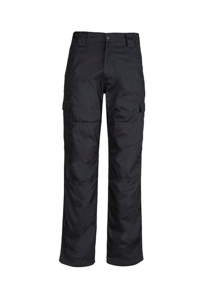 Mens Midweight Drill Cargo Pant (Stout) - Black