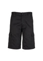 Mens Midweight Drill Cargo Short - Black