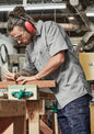 Mens Lightweight Tradie Short Sleeve Shirt - Grey